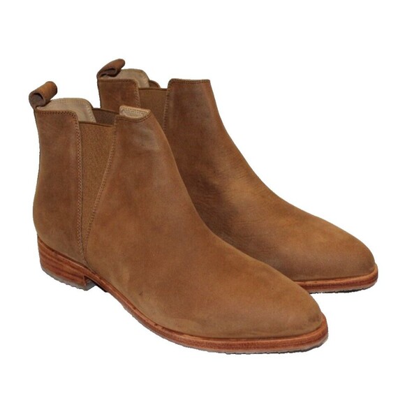 NISOLO Eva Chelsea Boot Classic Tobacco Brown Suede Ankle Boots 9.5 NIB‎ $228 - Picture 3 of 7